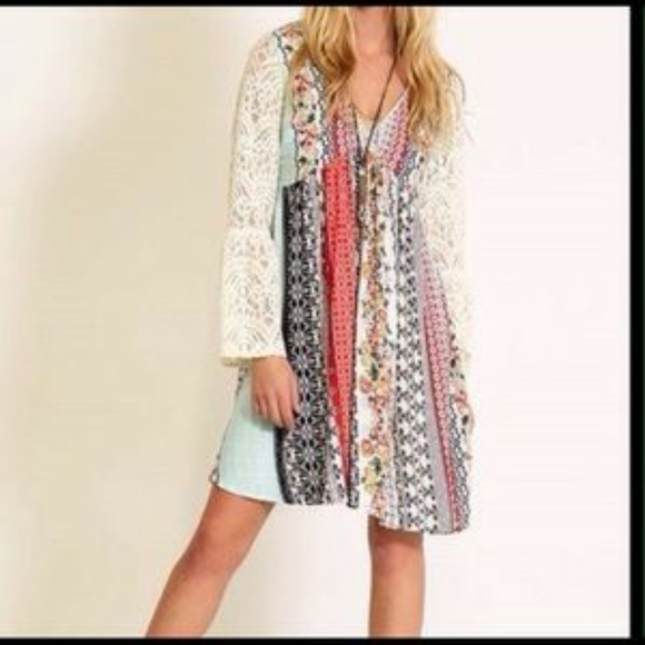 Kori boho patchwork & lace dress - Picture 7 of 8